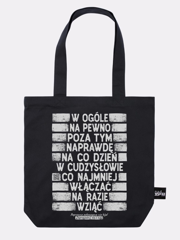 PARSZYWA 10 / torba bawełniana / czarna 