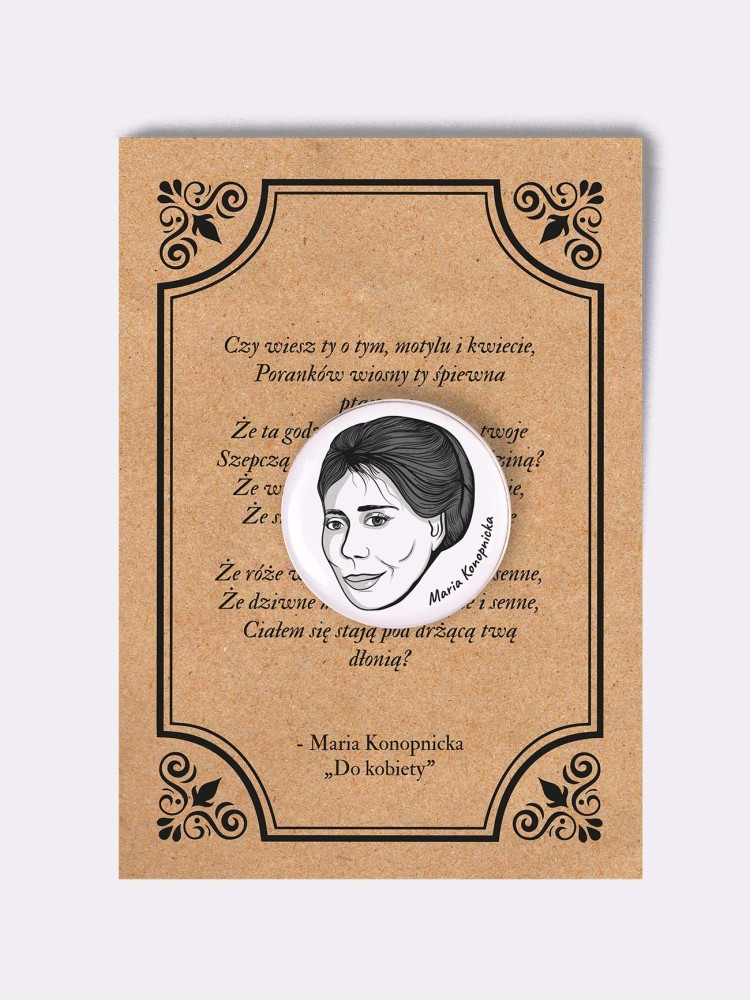 MARIA KONOPNICKA / przypinka 
