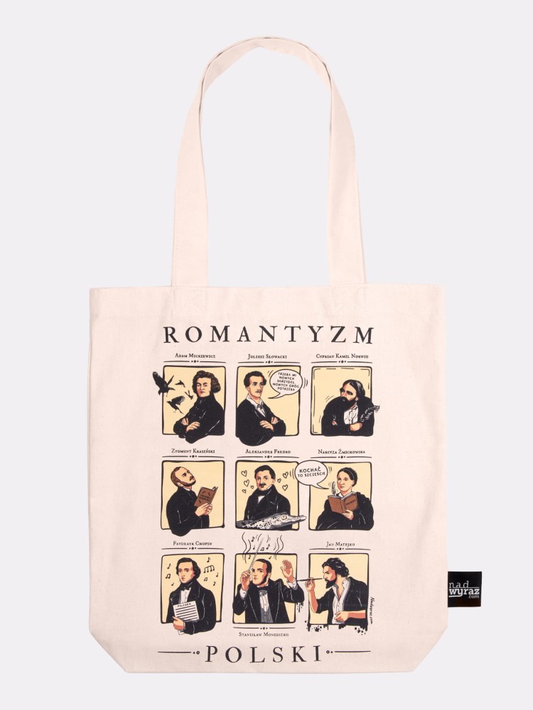 ROMANTYZM POLSKI / torba bawełniana / ecru