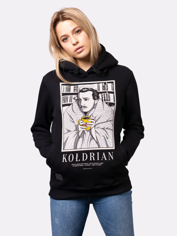 KOŁDRIAN / bluza z kapturem damska / czarna