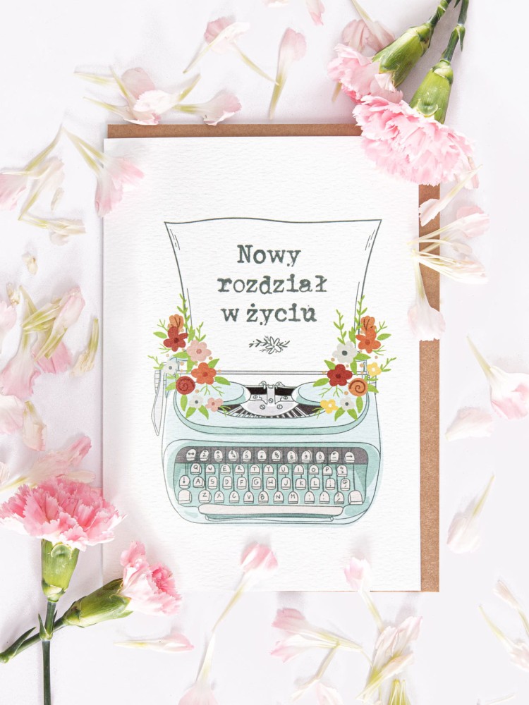 NOWY ROZDZIAŁ ŻYCIA / kartka ślubna