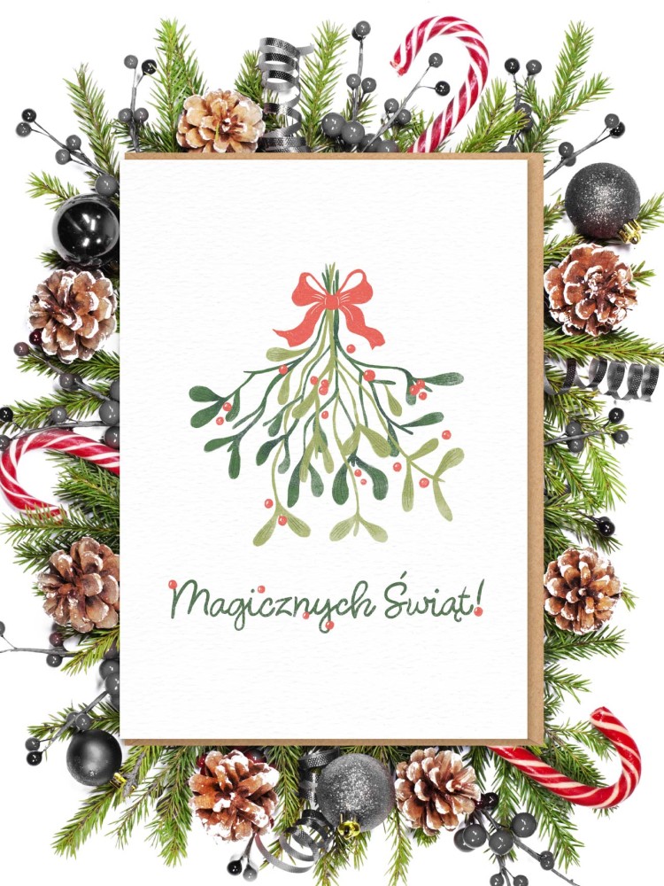 MAGICZNYCH ŚWIĄT / kartka bożonarodzeniowa