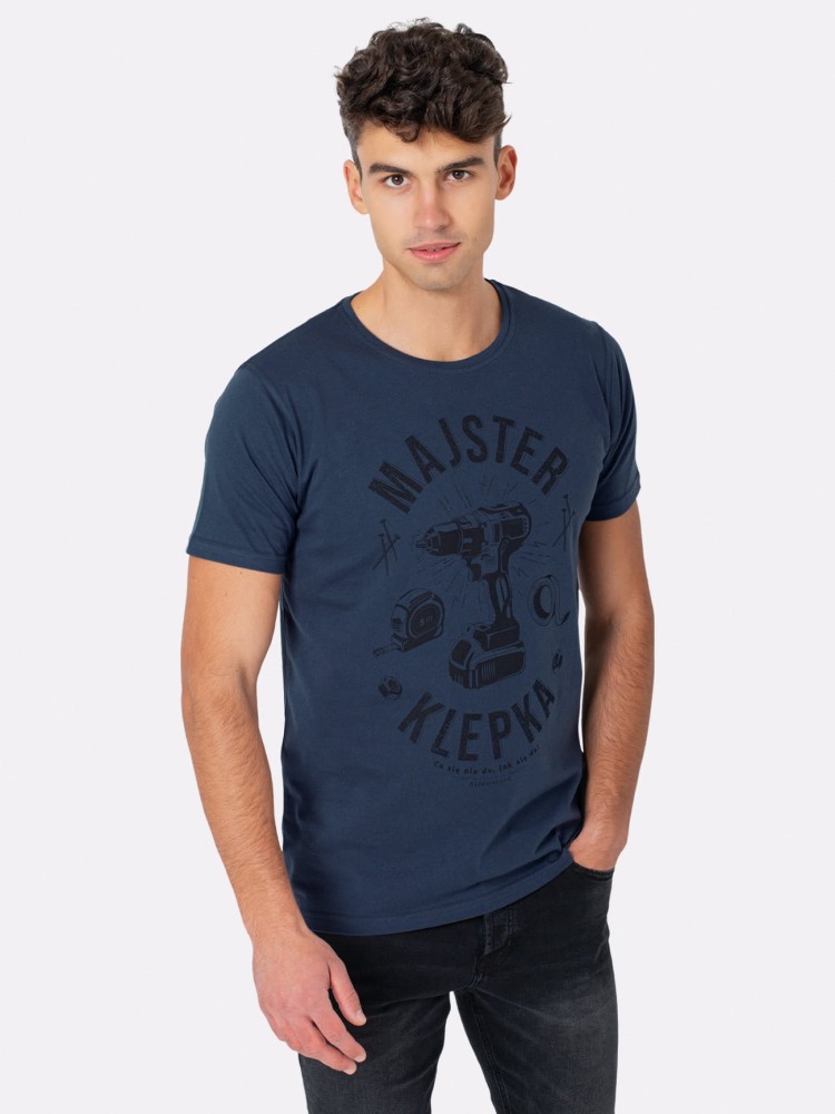 MAJSTER-KLEPKA / koszulka męska / granatowa 