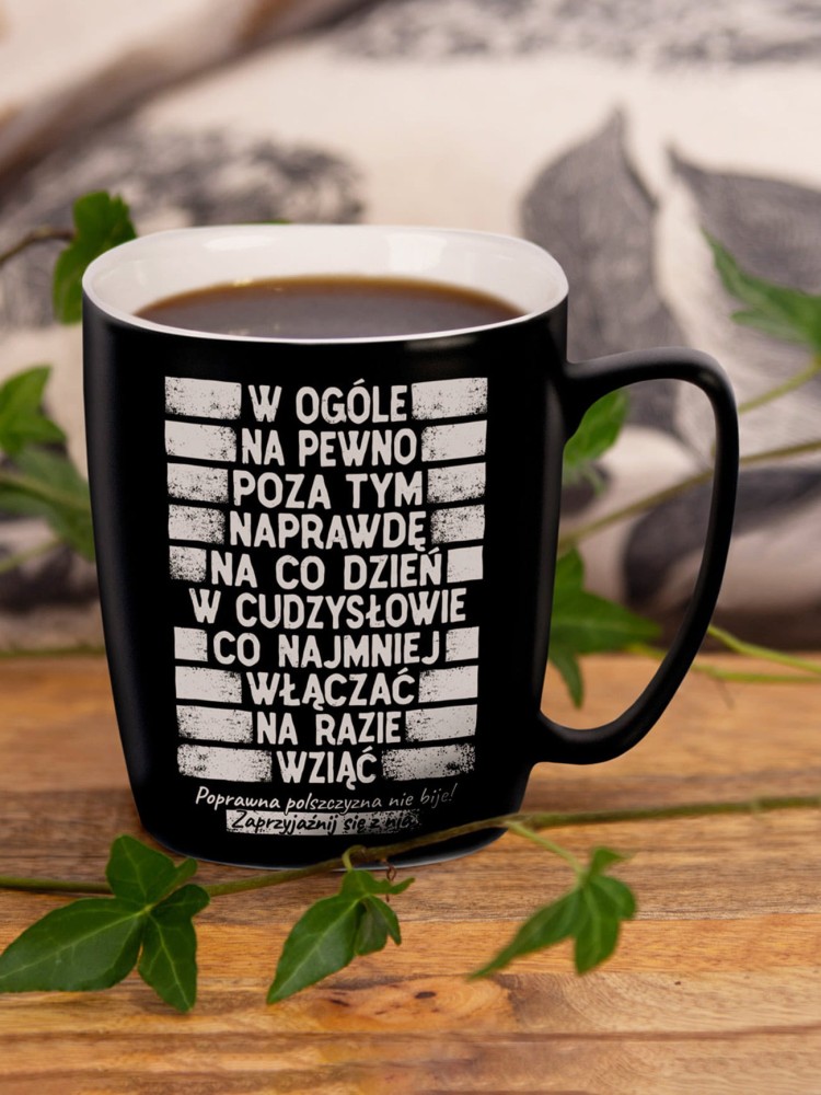PARSZYWA 10 / kubek czarny z uchem