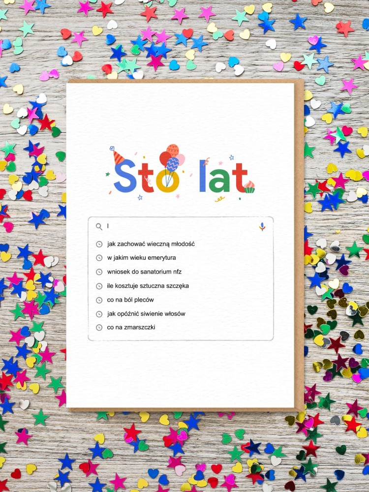 STO LAT! / kartka urodzinowa