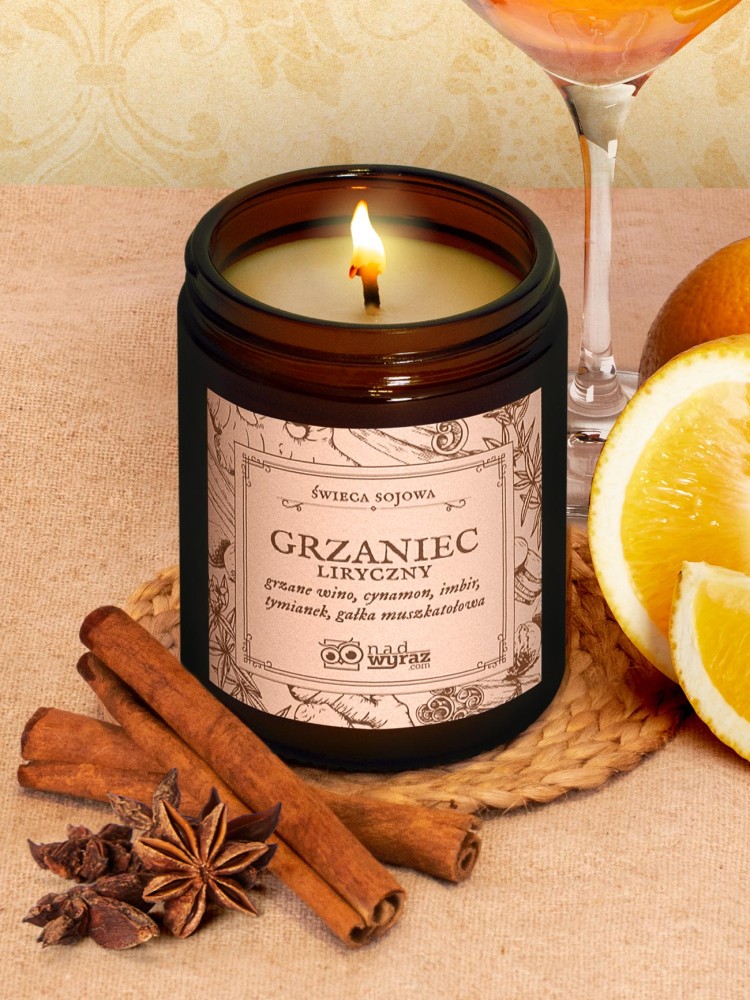 GRZANIEC LIRYCZNY / świeca sojowa zapachowa