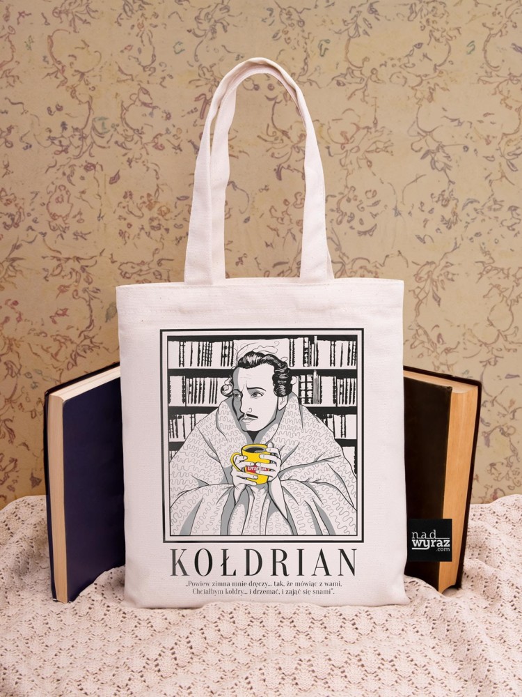 KOŁDRIAN / torba na książki / bawełniana / ecru