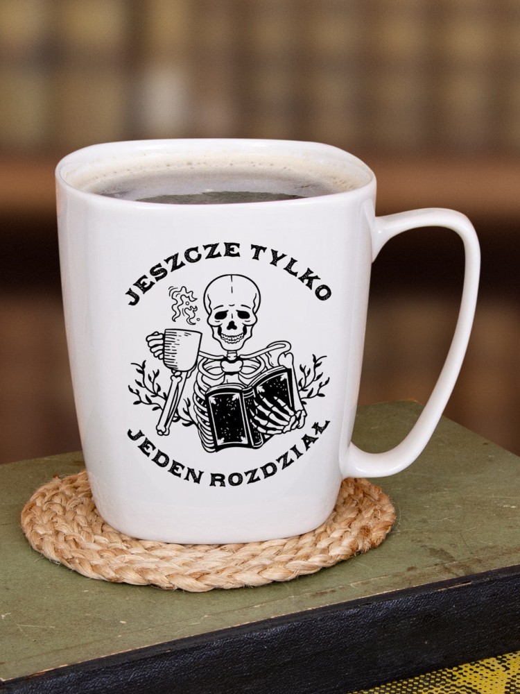 JESZCZE TYLKO JEDEN ROZDZIAŁ / kubek biały z uchem