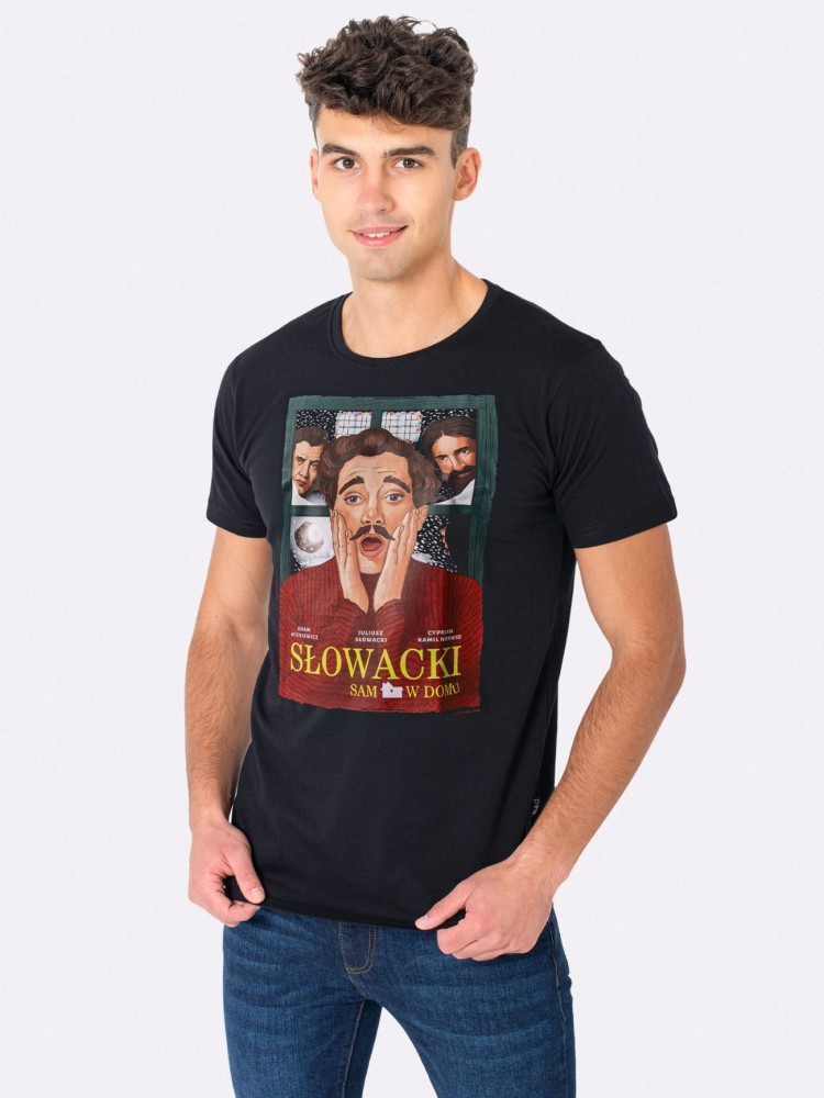 SŁOWACKI SAM W DOMU / koszulka męska / czarna