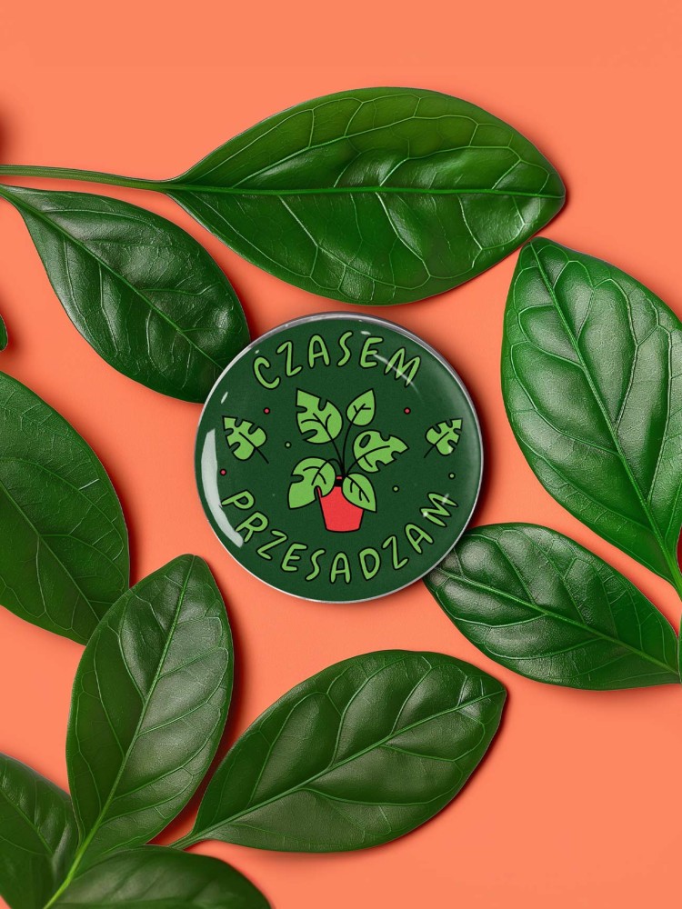 CZASEM PRZESADZAM / przypinka