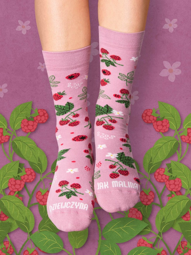 DZIEWCZYNA JAK MALINA / skarpety 