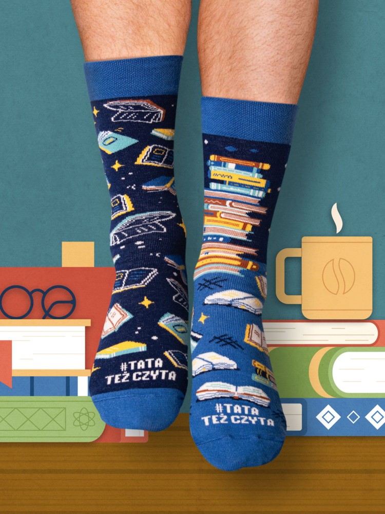 TATA TEŻ CZYTA / skarpety / Nadwyraz.com x #TataTeżCzyta