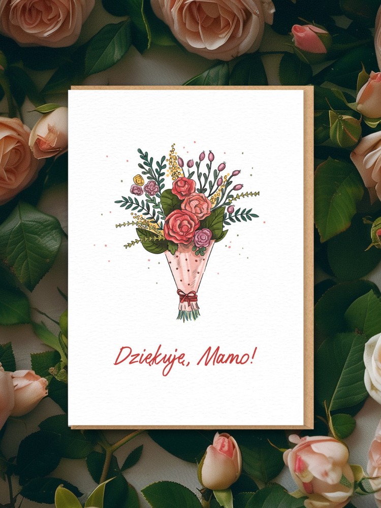 DZIĘKUJĘ, MAMO! / kartka okolicznościowa dla mamy