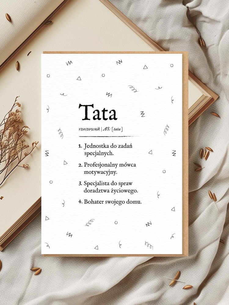 TATA / DEFINICJA TATY / kartka okolicznościowa dla taty