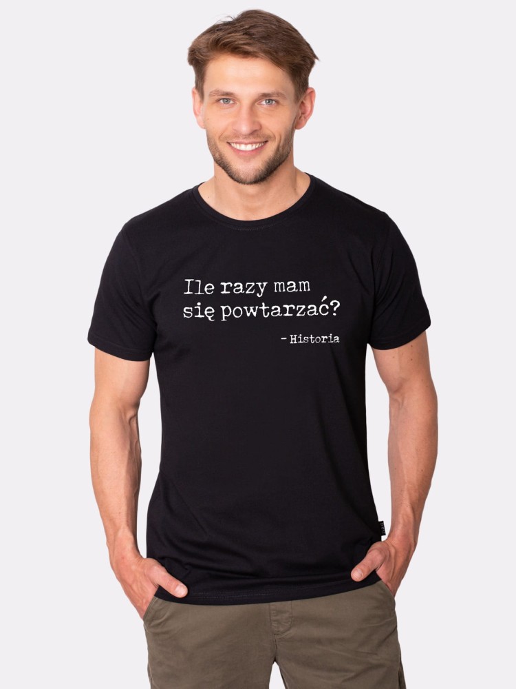  HISTORIA / koszulka męska / czarna