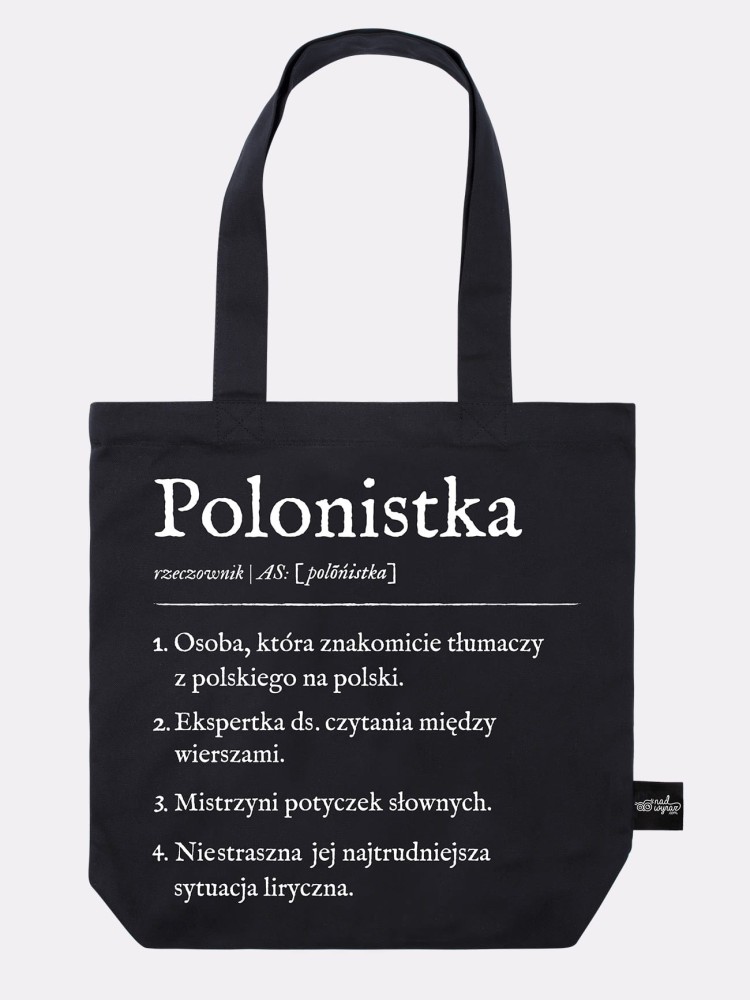 POLONISTKA / torba bawełniana / czarna