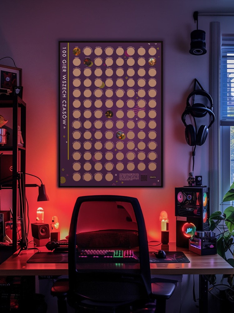 100 GIER WSZECH CZASÓW / plakat zdrapka B2