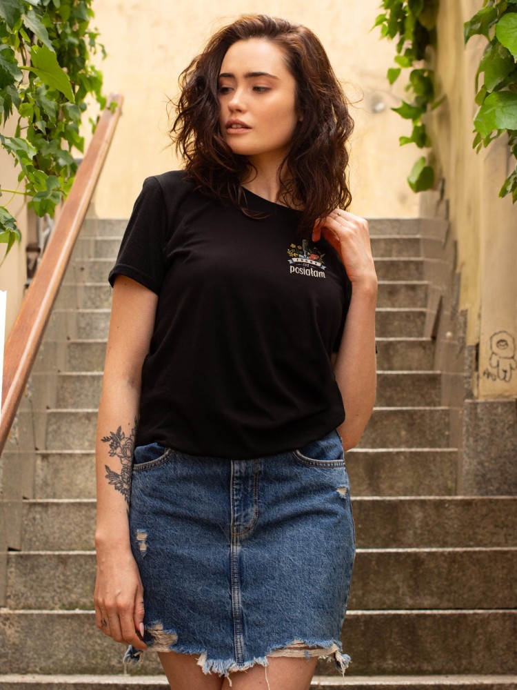 ZNOWU COŚ POSIAŁAM / koszulka damska / czarna