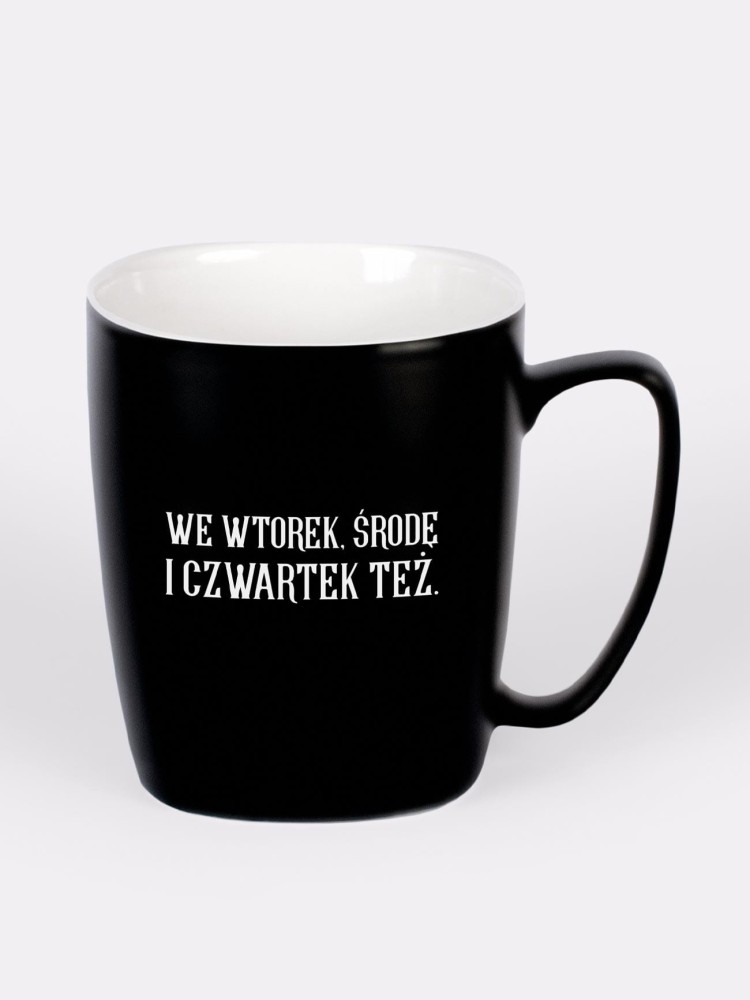 W PONIEDZIAŁEK CZUJĘ WELTSCHMERZ / kubek czarny z uchem