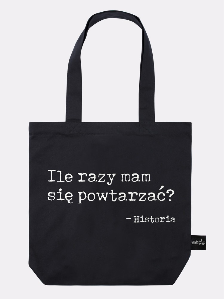 HISTORIA / torba bawełniana / czarna