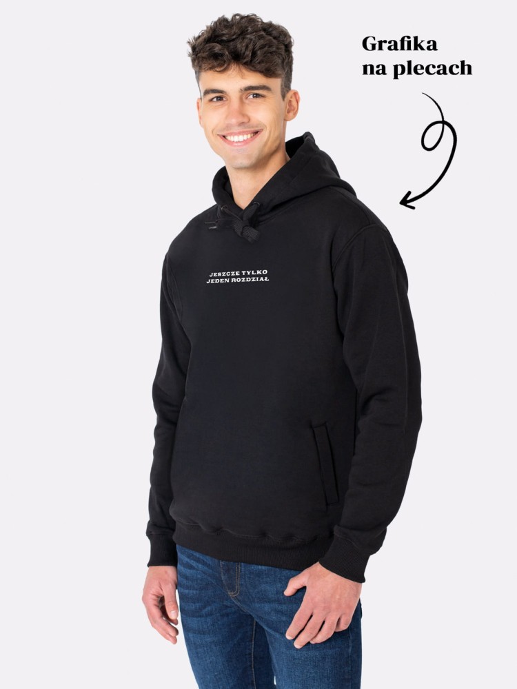JESZCZE TYLKO JEDEN ROZDZIAŁ / bluza z kapturem męska / czarna 