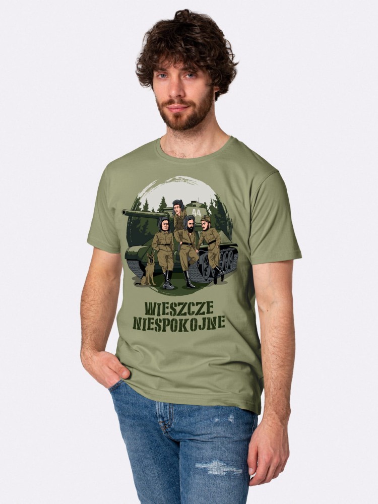 WIESZCZE NIESPOKOJNE / CZTEREJ PANCERNI / koszulka męska / khaki