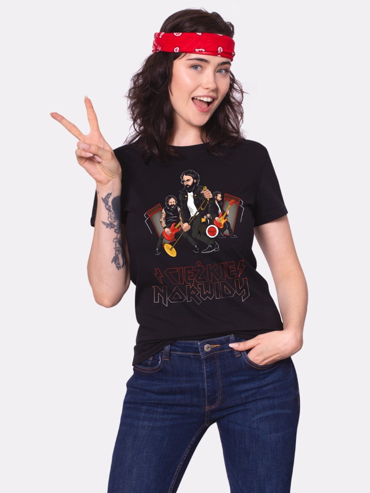 CIĘŻKIE NORWIDY / NORWID / koszulka damska / czarna
