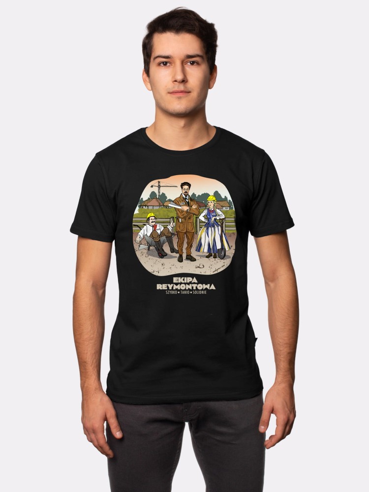 EKIPA REYMONTOWA / koszulka męska / czarna