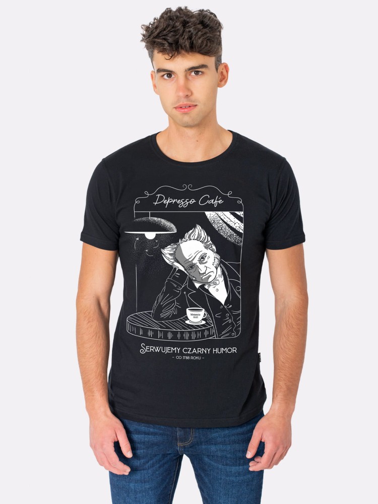 DEPRESSO CAFÉ / koszulka męska / czarna