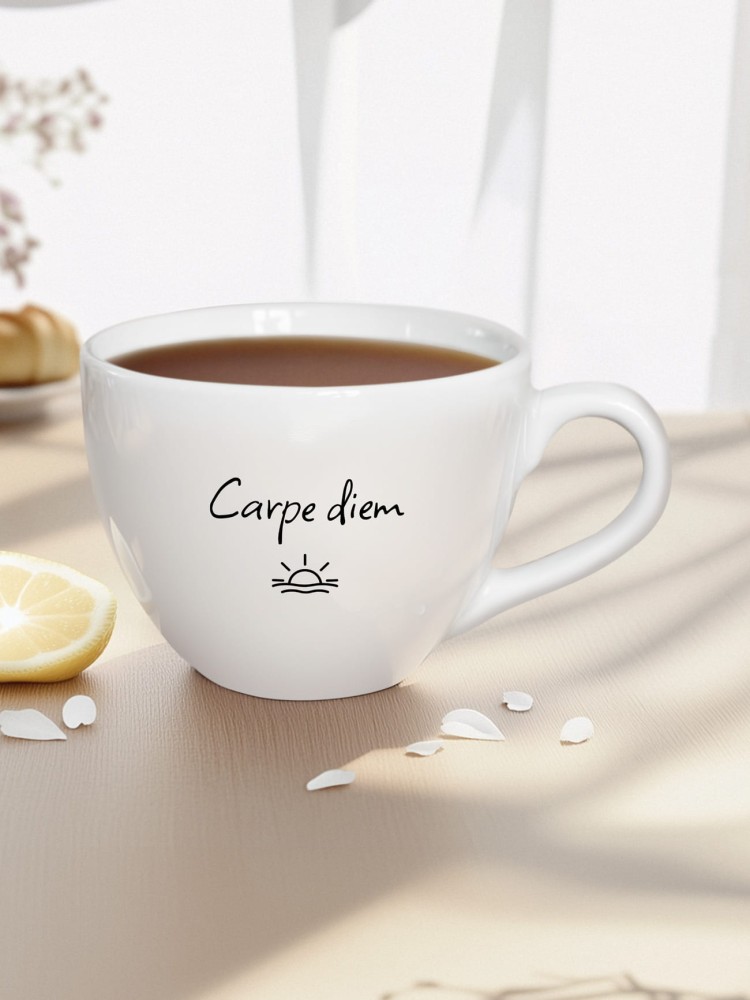 CARPE DIEM / kubek biały z uchem / 500 ml