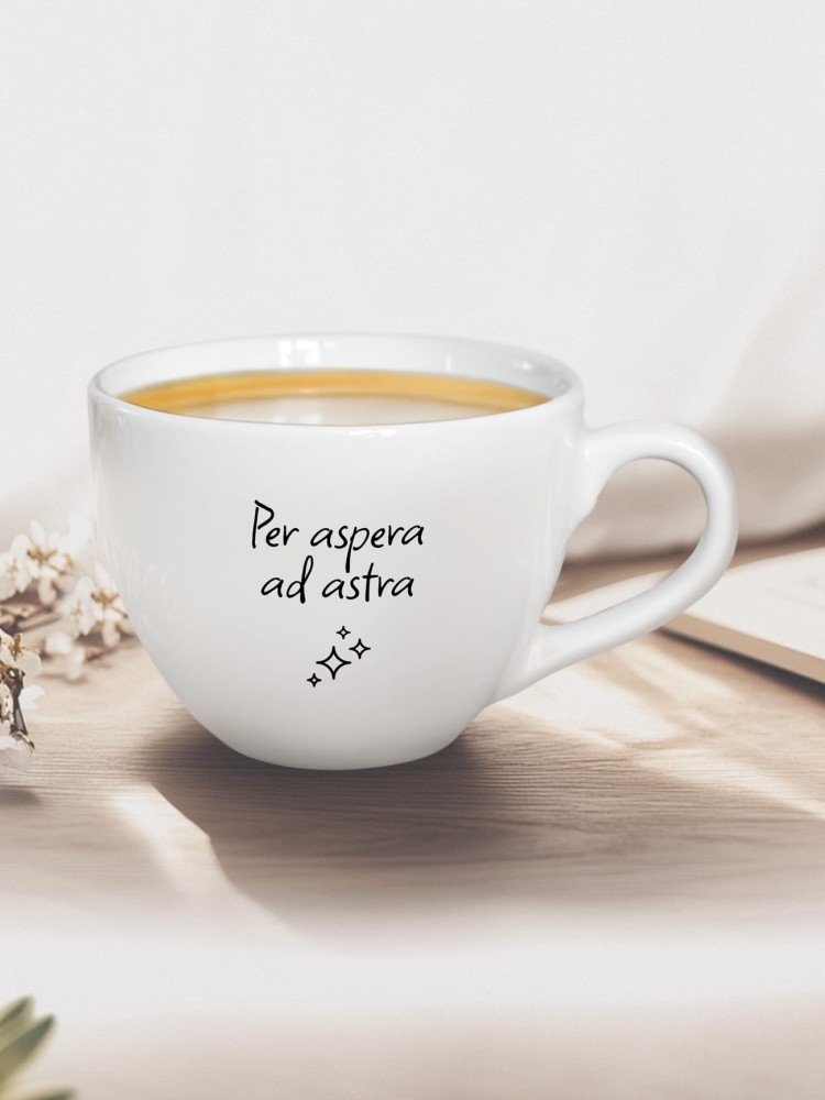 PER ASPERA AD ASTRA / kubek biały z uchem / 500 ml
