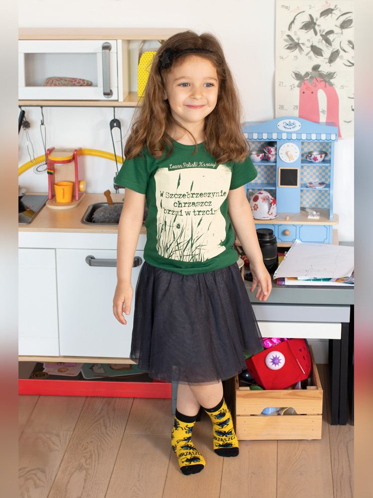 CHRZĄSZCZ BRZMI W TRZCINIE / koszulka dziecięca / zielona