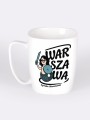 Kubek z Syrenką Warszawską i napisem "Warszawa"