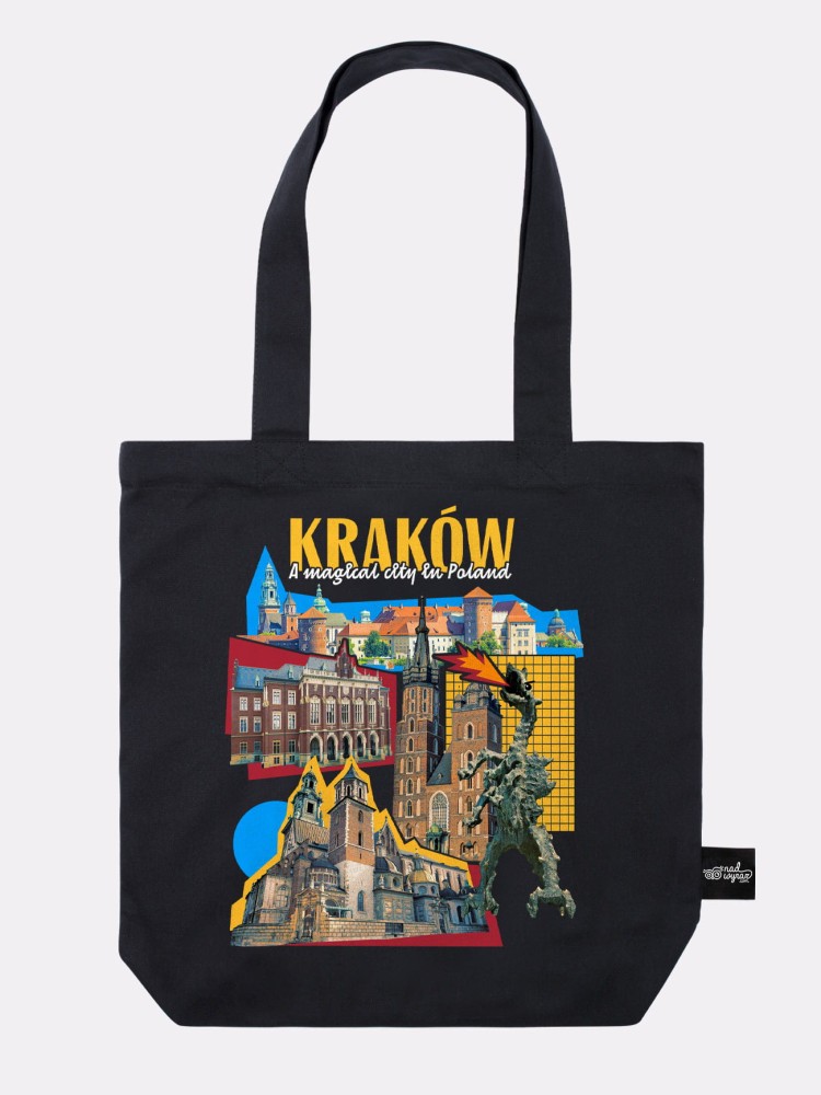 KRAKÓW – MAGICAL CITY IN POLAND / torba bawełniana / czarna