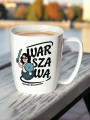 Kubek z Syrenką Warszawską i napisem "Warszawa"