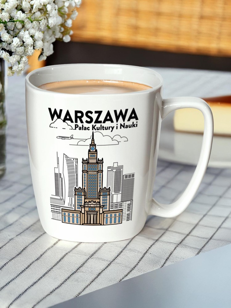 PAŁAC KULTURY I NAUKI / kubek biały z uchem