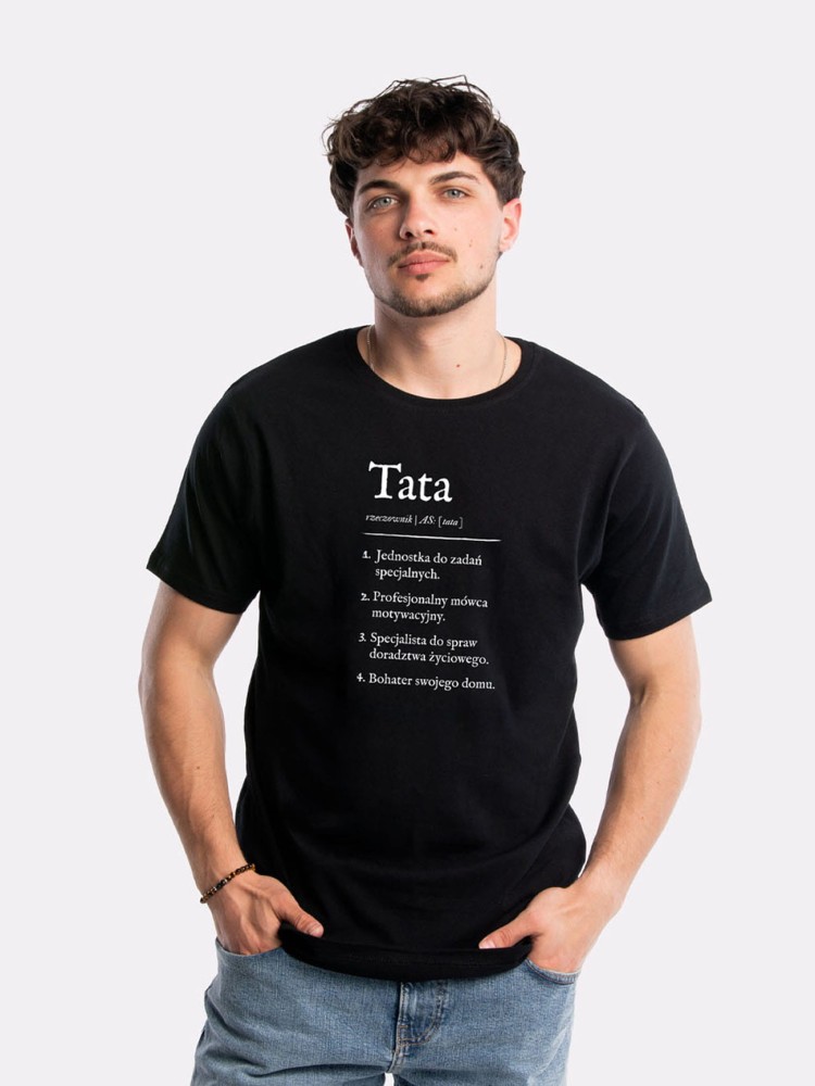TATA / DEFINICJA TATY / koszulka męska / czarna