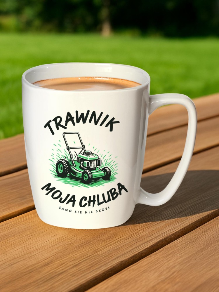 TRAWNIK – MOJA CHLUBA / kubek biały z uchem