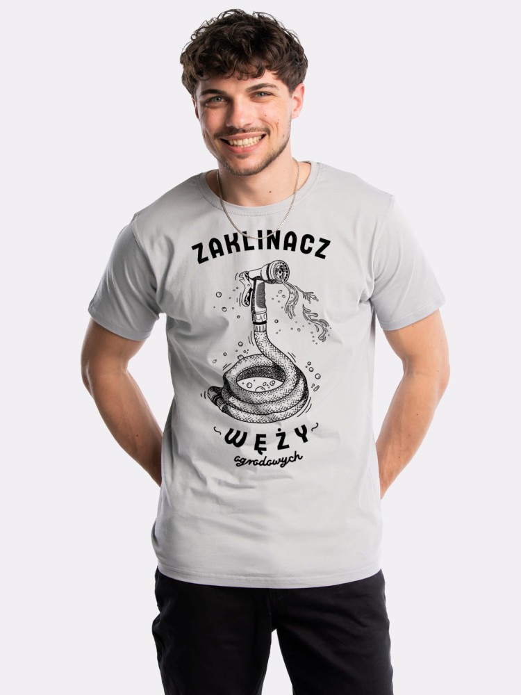 ZAKLINACZ WĘŻY OGRODOWYCH / koszulka męska / szara