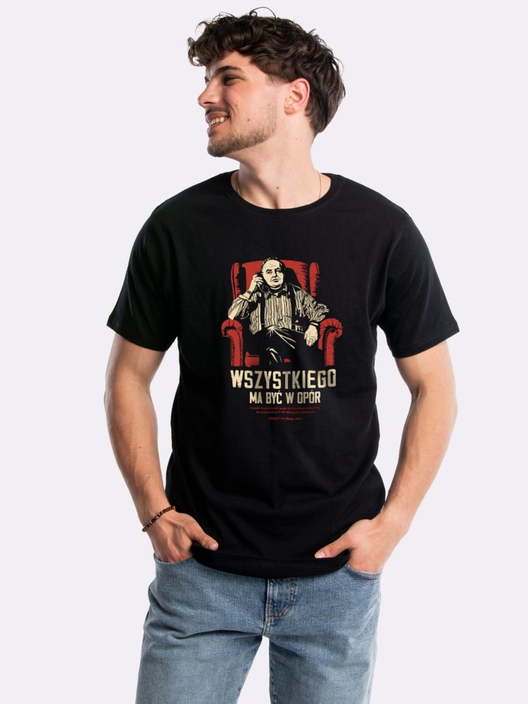 WSZYSTKIEGO MA BYĆ W OPÓR / koszulka męska / czarna