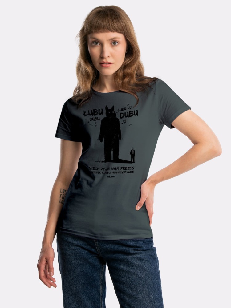 ŁUBU DUBU, ŁUBU DUBU / MIŚ / koszulka damska / ciemnoszara