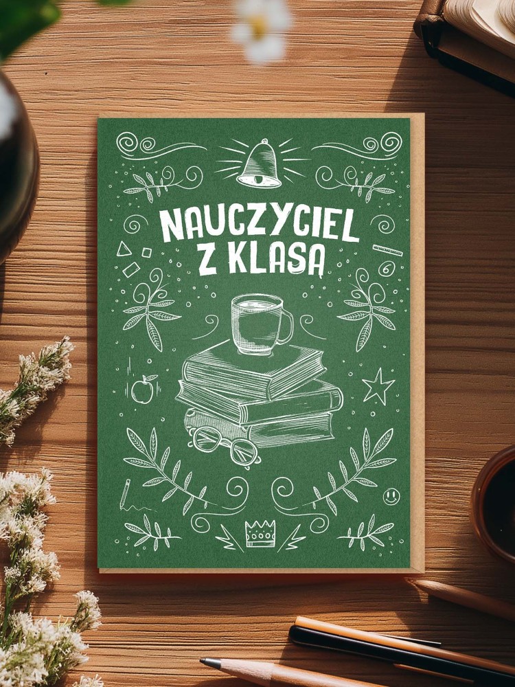 NAUCZYCIEL Z KLASĄ / kartka okolicznościowa