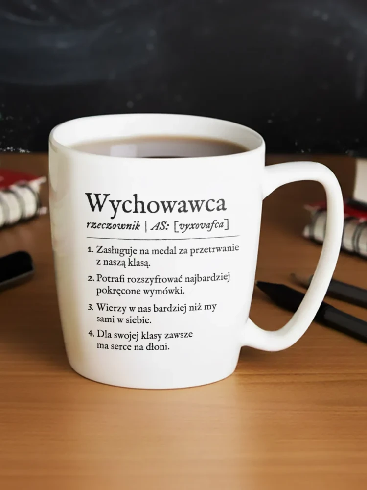 WYCHOWAWCA / definicja kubek biały z uchem