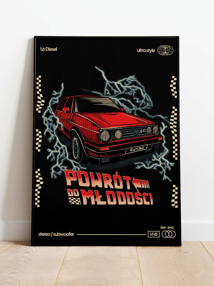 POWRÓT DO MŁODOŚCI / PigOut x Nadwyraz.com / plakat B2 / czarny
