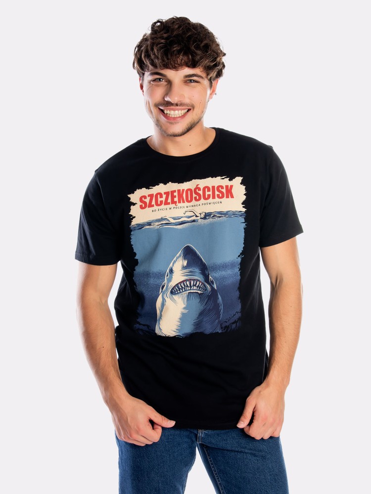 SZCZĘKOŚCISK / PigOut x Nadwyraz.com / koszulka męska / czarna