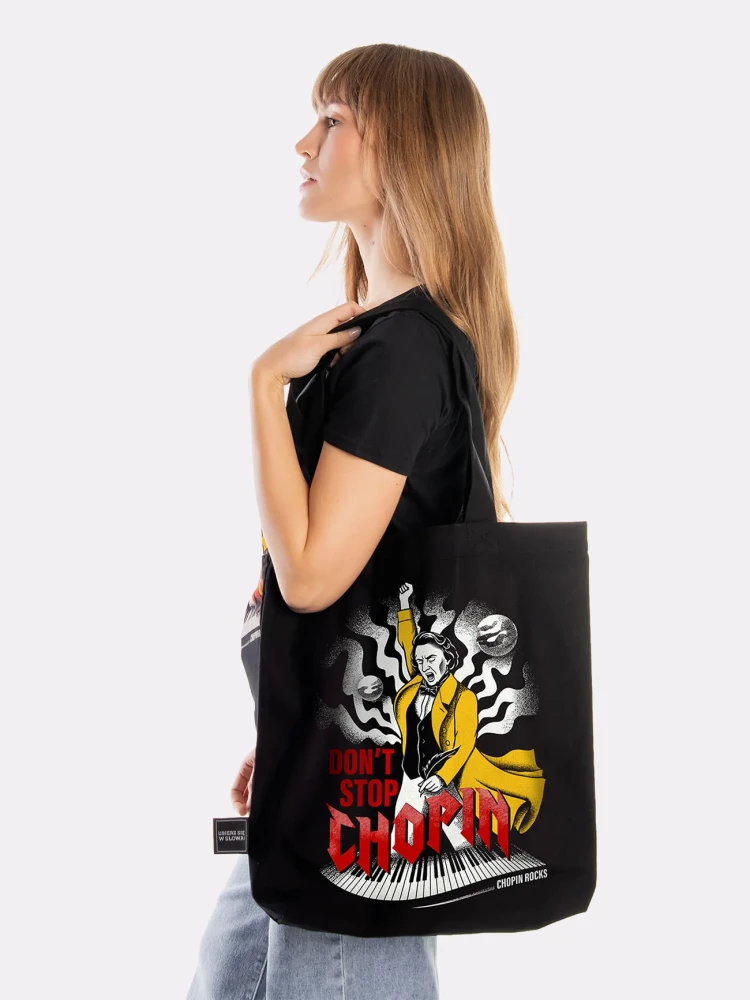 DON’T STOP CHOPIN / torba bawełniana / czarna