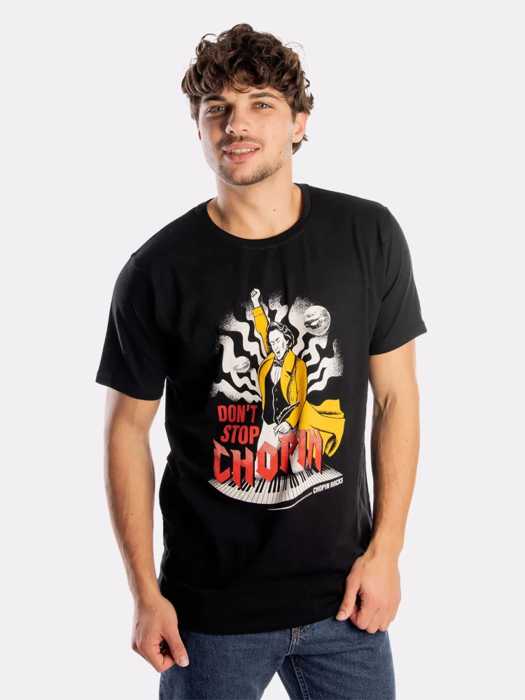DON’T STOP CHOPIN / koszulka męska / czarna