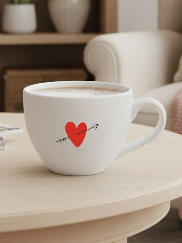 SERCE / kubek biały z uchem / 500 ml