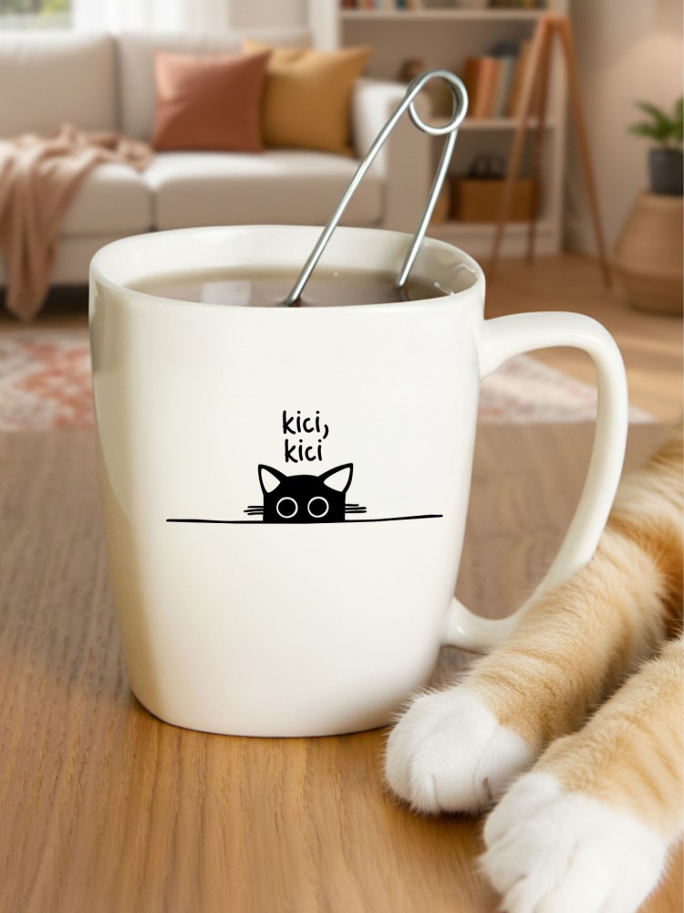KICI KICI / kubek biały z uchem