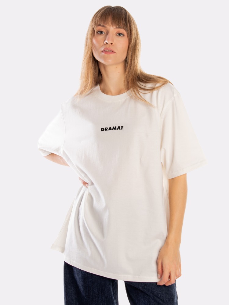 DRAMAT / koszulka oversize unisex / złamana biel